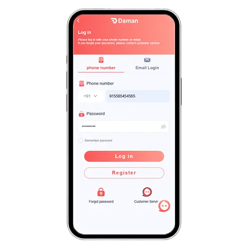 N8 Gaming APK Login Screen