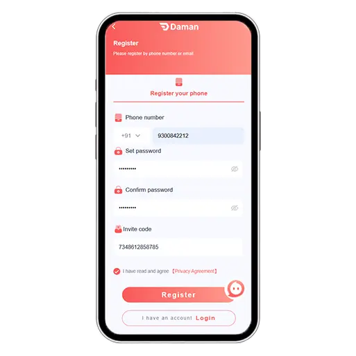 N8 Gaming APK Registration Screen 2